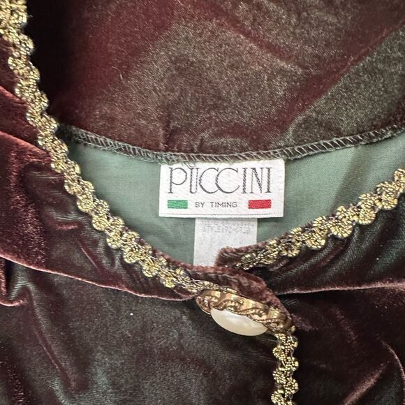 100% velvet vintage jacket from Puccini by timing size small - Picture 8 of 9